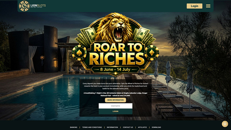 Акции казино Lion Slots для настольных компьютеров