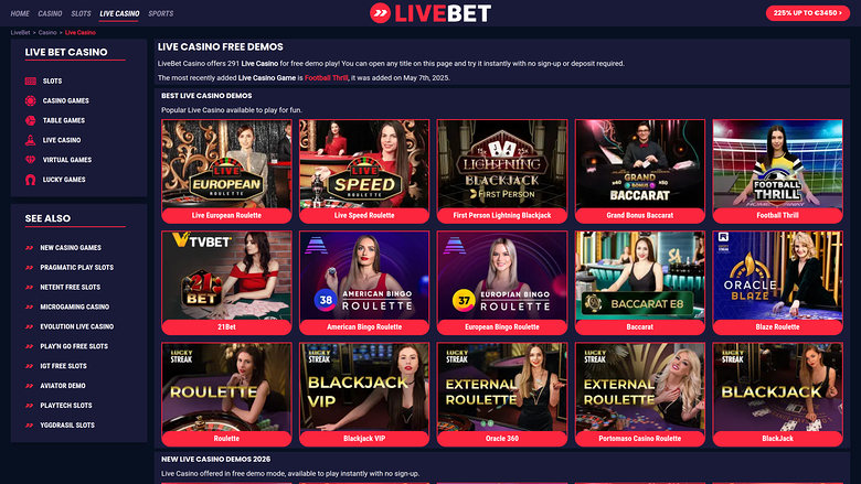 Croupier en direct de bureau Livebet Casino