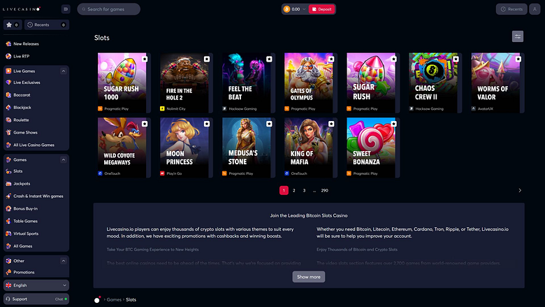 Игры Livecasino для настольных компьютеров