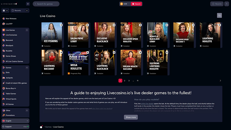 Казино с живыми дилерами LiveCasino для ПК