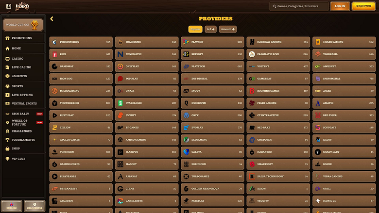 Lizaro Casino Desktop Game Developers