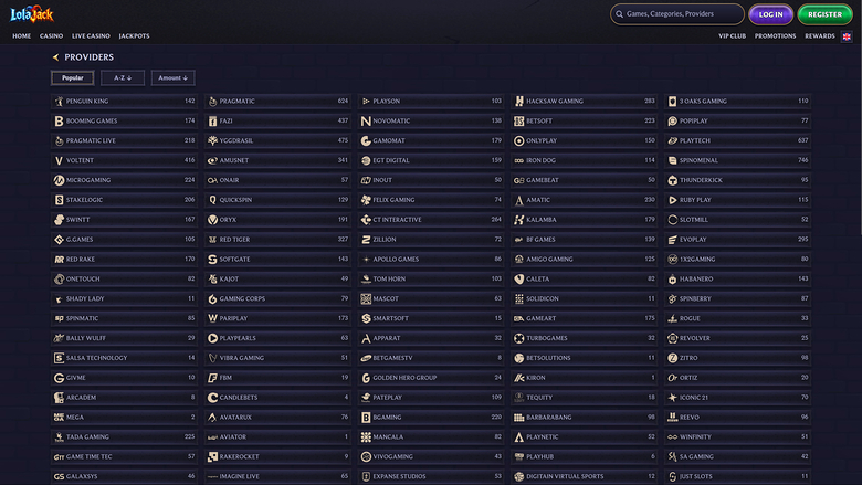 LolaJack, sviluppatori di giochi da casinò