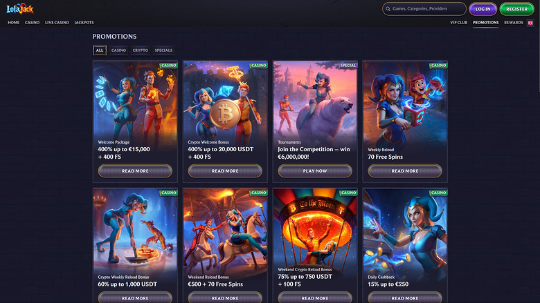 Promozioni del casinò LolaJack