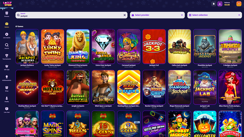 Lolly Spins Casino Desktop Jackpot