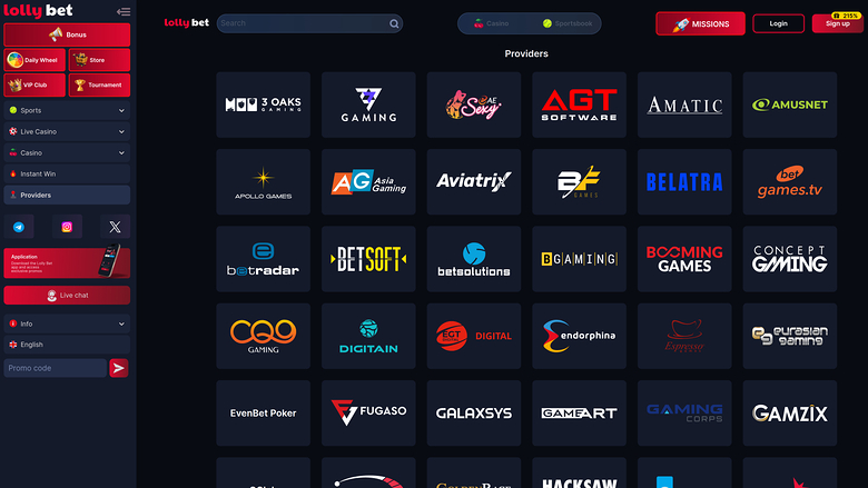 Lollybet Casino Desktop-Spieleentwickler