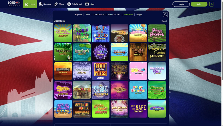 Jackpot desktop del casinò London Jackpots