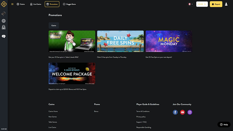 Lopoca Casino Desktop Promotions