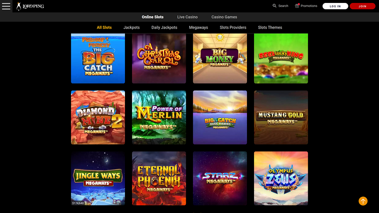Juegos de escritorio del casino Lord Ping