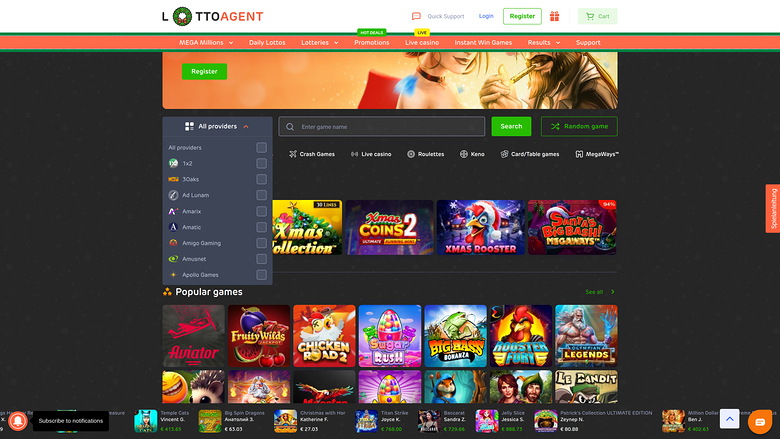 Sviluppatori di giochi desktop Lotto Agent