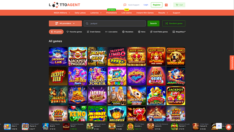 Jackpot de bureau Lotto Agent