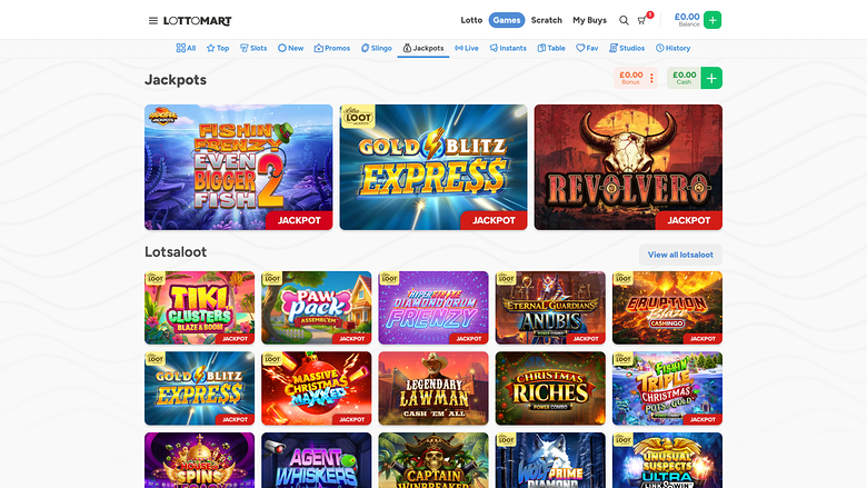 Lottomart Casino Desktop Jackpot