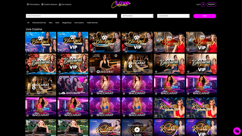 Croupier en direct sur ordinateur Lovecasino