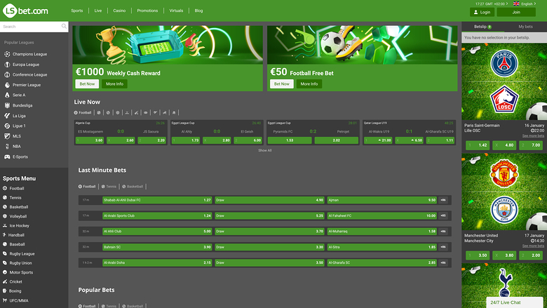 LSbet Casino Desktop-Sportwetten