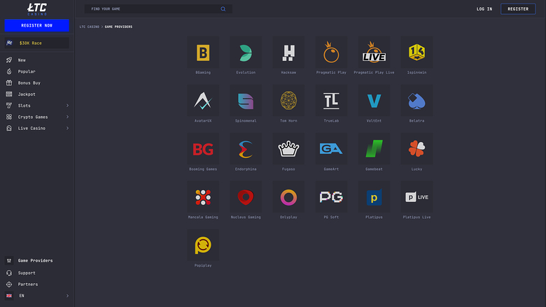Développeurs de jeux de casino pour ordinateur LTC