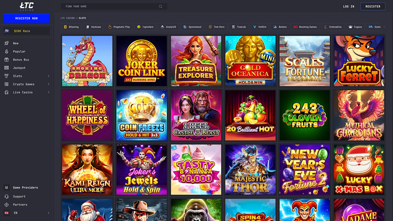 Jeux de casino LTC sur ordinateur