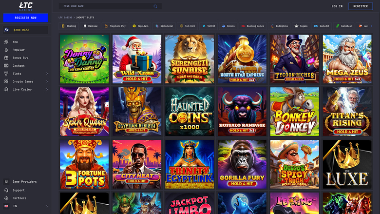 Jackpot de bureau du casino LTC