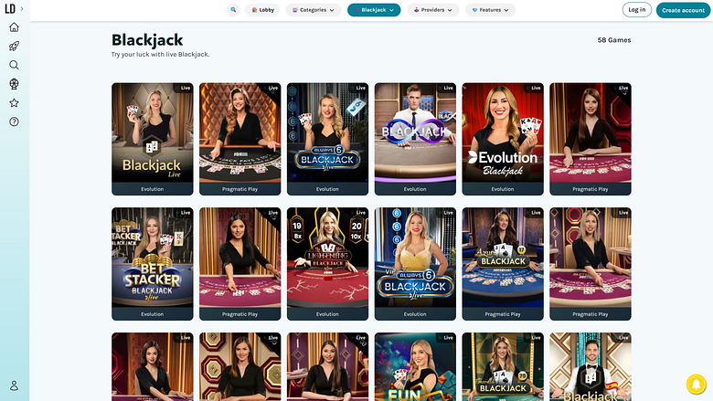 Casino en Direct de Lucky Days Casino pour Ordinateur
