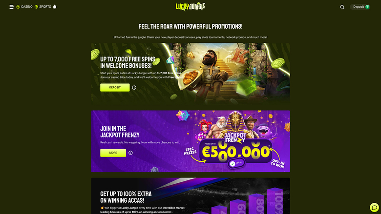 Promotions Lucky Jungle Desktop