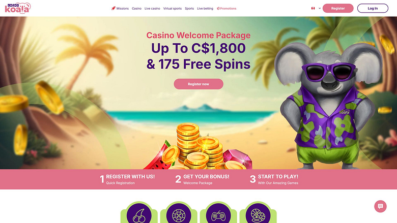Lucky Koala Desktop-Startseite