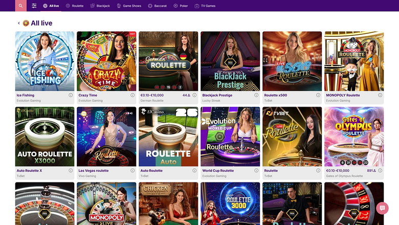 Lucky Koala Desktop Live-Casino