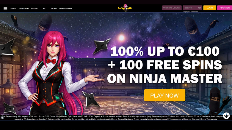 Домашняя страница казино Lucky Niki для настольных компьютеров