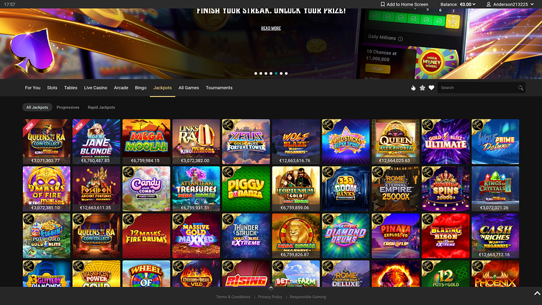 Jackpot de escritorio del Lucky Nugget Casino