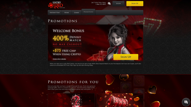 Promociones de escritorio de Lucky Red Casino