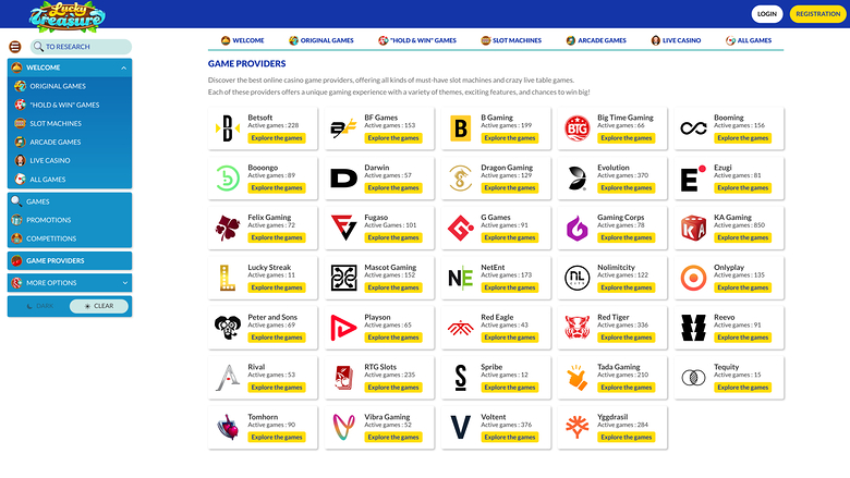 Разработчики настольных игр для казино Lucky Treasure