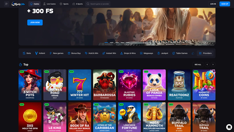 Jeux de casino Lucky Vibe sur ordinateur