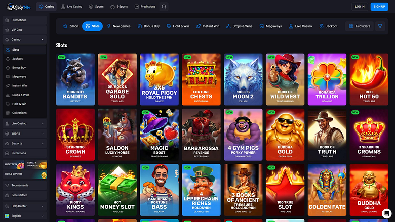Игры для настольных компьютеров в казино Lucky Vibe