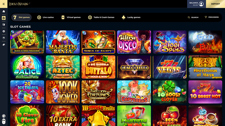 Lucky Wands Casino Desktop Games