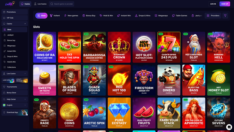 Игры для рабочего стола Lucky7even