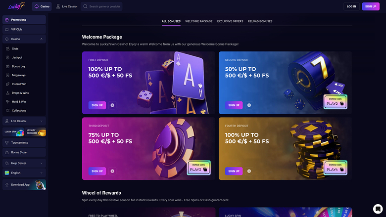 Акции Lucky7even для настольных компьютеров