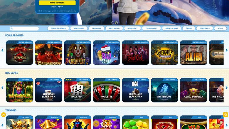 Jeux de casino Luckybull sur ordinateur