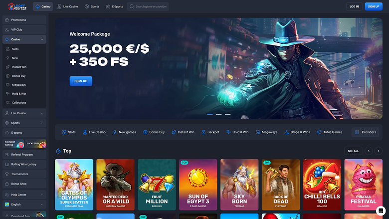 Luckyhunter Desktop Homepage