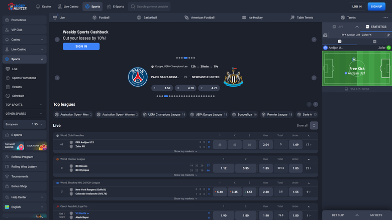 Luckyhunter Desktop Sports