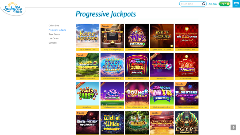 Jackpot desktop del casinò LuckyMe Slots