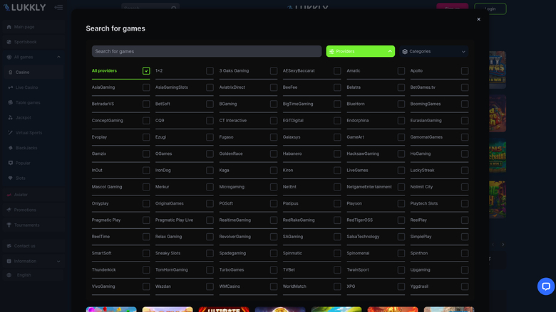 Développeurs de jeux de casino pour ordinateur Lukkly