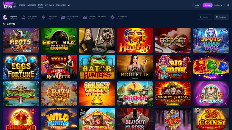 Jeux de casino LunarSpins pour ordinateur