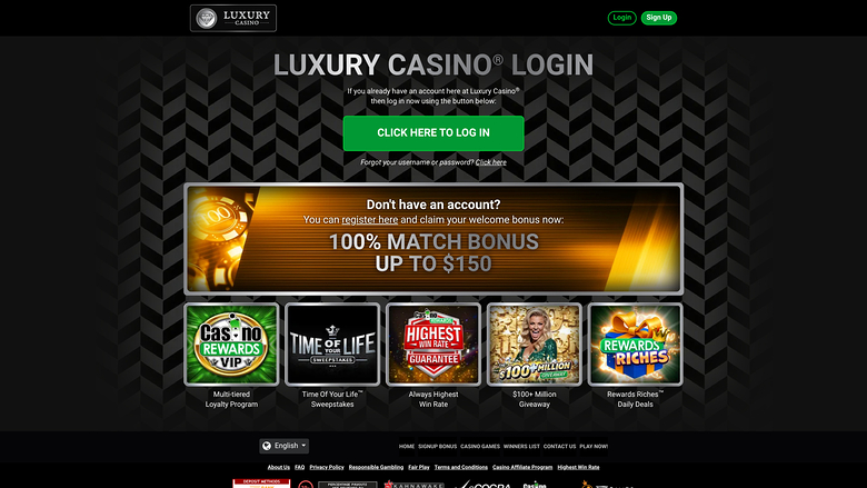 Promotions de casino de luxe sur ordinateur
