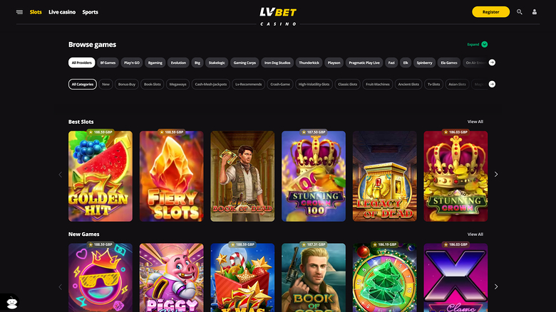 Développeurs de jeux de casino pour ordinateur LV Bet