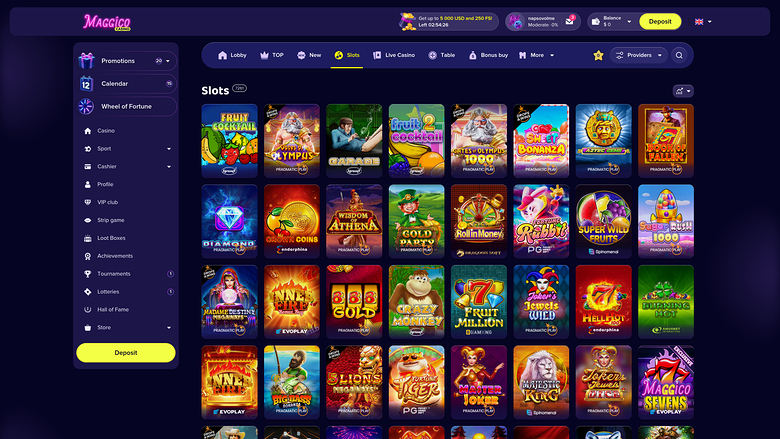 Juegos de escritorio de Magico Casino