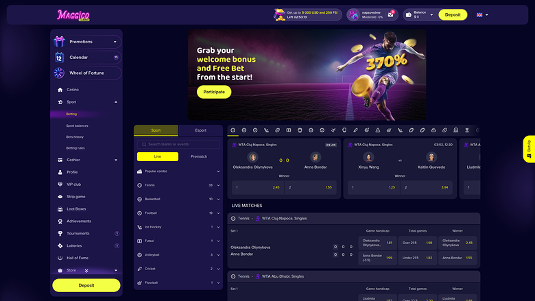 Magic Casino Desktop Sports