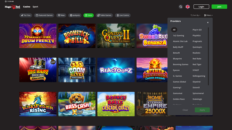 Développeurs du jeu de casino Magic Red pour ordinateur