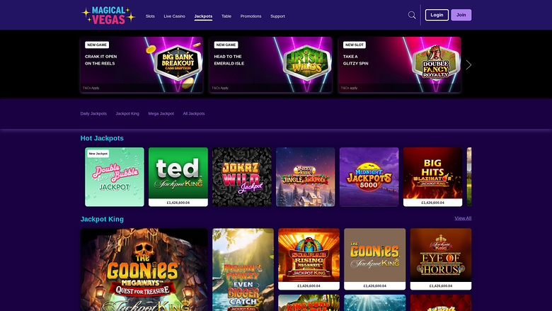 Jackpot de escritorio del Magical Vegas Casino