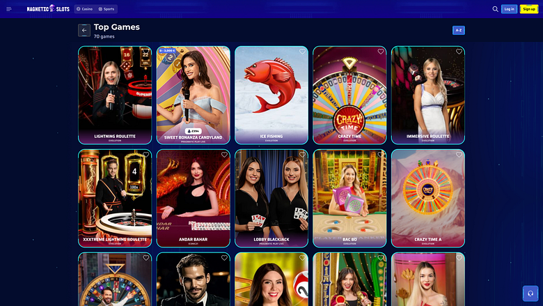 Live Dealer screenshot of Magneticslots Casino for Desktop