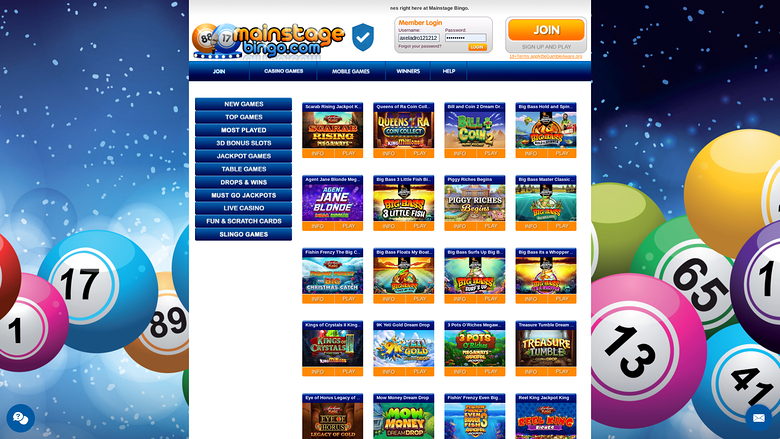 Jackpot de bureau Mainstage Bingo