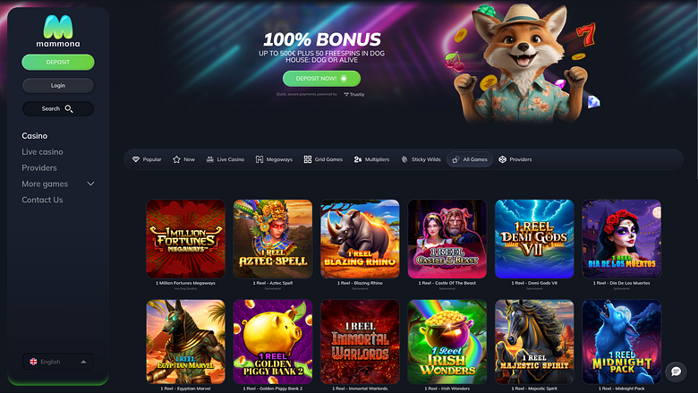 Mammon Casino Desktop-Spiele