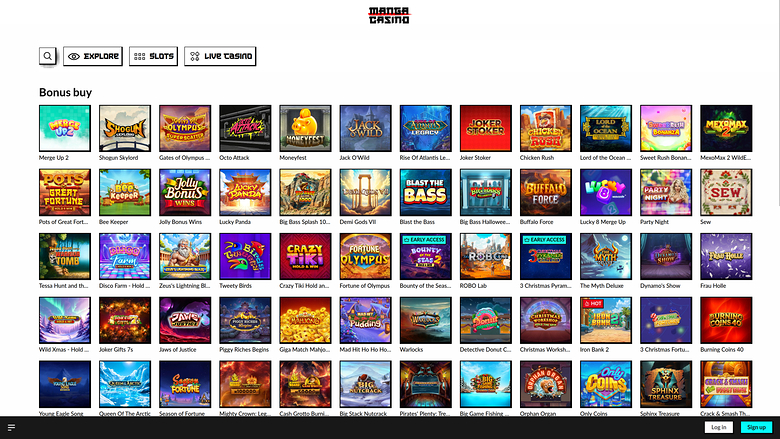 Bonus Manga Casino pour ordinateur de bureau