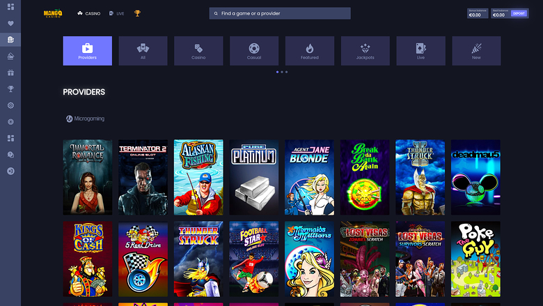 Sviluppatori di giochi desktop Mango Casino